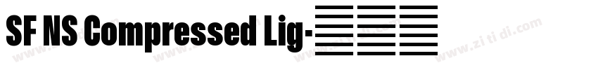 SF NS Compressed Lig字体转换
